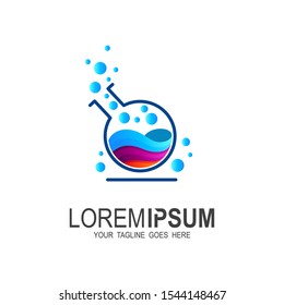 Laboratory Business Logo Template, Vector Illustration