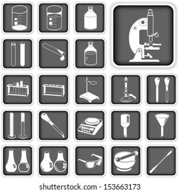 laboratory buttons set