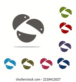 Laboratory, cell in multi color style icon Vector illustration
