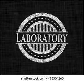 Laboratory chalkboard emblem