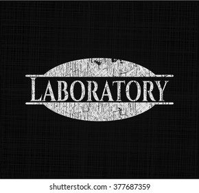 Laboratory with chalkboard texture