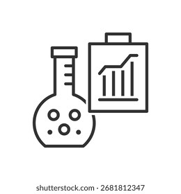 Símbolo de Sinal de Ícone de Relatório de Gráfico de Laboratório