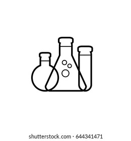 laboratory chemical flask icon for web.