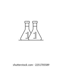 Laboratory chemical glass icon vector graphics