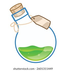 Laboratory chemical glassware 2d vector cartoon