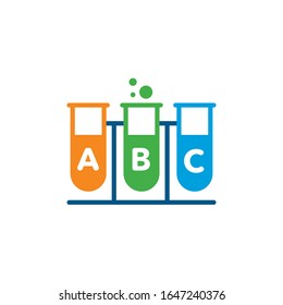 Laboratory chemical logo icon. Science Lab. Vector logo template.