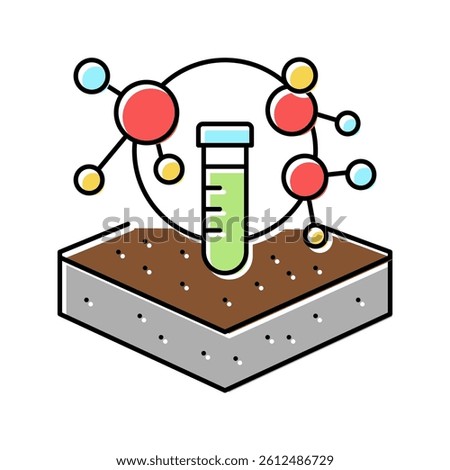 laboratory chemical soil testing color icon vector. laboratory chemical soil testing sign. isolated symbol illustration