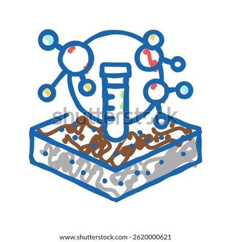 laboratory chemical soil testing doodle icon sketch vector. laboratory chemical soil testing sign. isolated symbol illustration