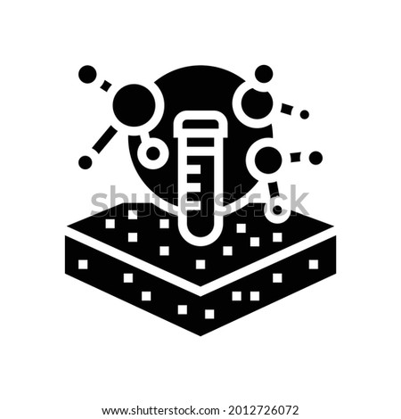 laboratory chemical soil testing glyph icon vector. laboratory chemical soil testing sign. isolated contour symbol black illustration
