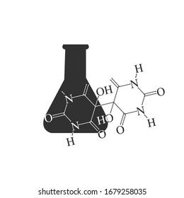 laboratory chemistry equipment, test tube icon, lab flask icon. Stock Vector illustration isolated on white background.