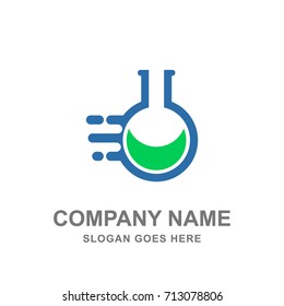 Laboratory Chemistry Formula Science Logo Icon Vector 