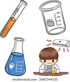 laboratory chemistry science illustration vector