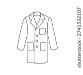 laboratory coat lab coat jacket science doctor medicine emoji symbol sign icon vector illustration isolated flat