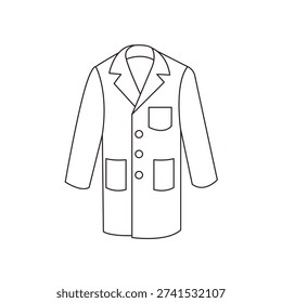 laboratory coat lab coat jacket science doctor medicine emoji symbol sign icon vector illustration isolated flat