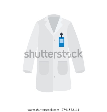laboratory coat lab coat jacket science doctor medicine emoji symbol sign icon vector illustration isolated flat