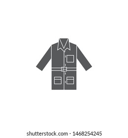 Laboratory coat vector icon symbol isolated on white background