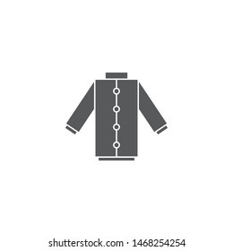 Laboratory coat vector icon symbol isolated on white background