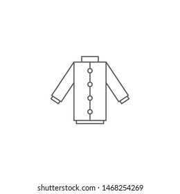 Laboratory coat vector icon symbol isolated on white background