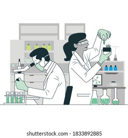 Laboratory concept illustration and vector,Can be used for web, print and mobile