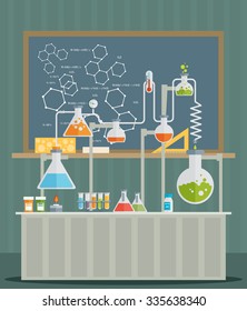 Laboratory Conceptual. Vector Illustration.