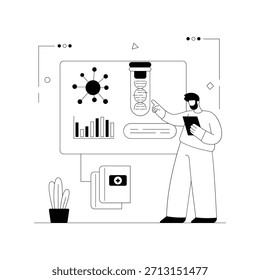 Ilustración de contorno de Vector de diagnósticos de laboratorio EPS 10 File