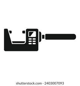 Laboratory digital micrometer icon simple vector. Number scale precise. High exact