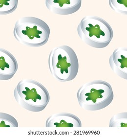 Laboratory dish , cartoon seamless pattern background