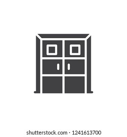 Laboratory doors vector icon. filled flat sign for mobile concept and web design. Double door simple solid icon. Symbol, logo illustration. Pixel perfect vector graphics