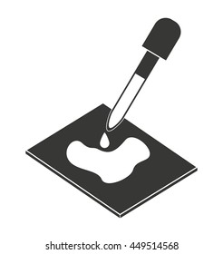 laboratory dropper isolated icon design, vector illustration  graphic