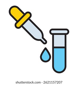 Laboratory dropper and test tube icon	
