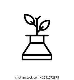 Laboratory (Ecology) icon outline vector. isolated on white background