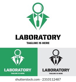 Laboratory education logo design template	