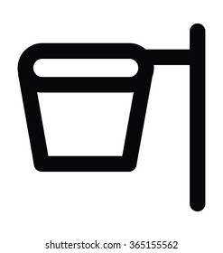 Laboratory Equipment Bold Line Vector Icon 