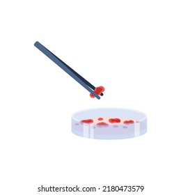Equipo de laboratorio para realizar pruebas de modificación genética y bioingeniería. Experimentos genéticos de laboratorio, ilustración plana vectorial aislada en fondo blanco.