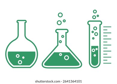 Laboratory Equipment Flasks Beakers and Test Tubes in Science