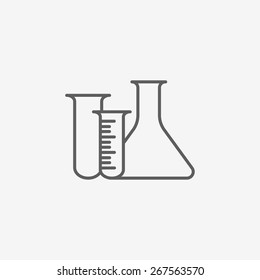 laboratory equipment icon. Flasks