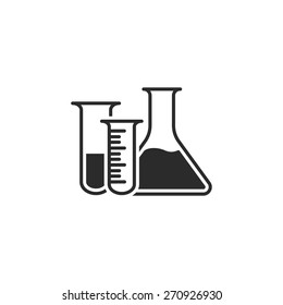 laboratory equipment icon. Flasks