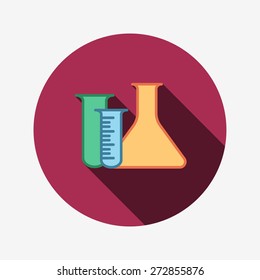 laboratory equipment icon. Flasks