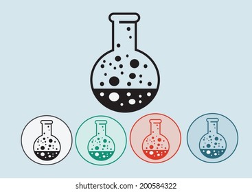 Laboratory equipment icon set