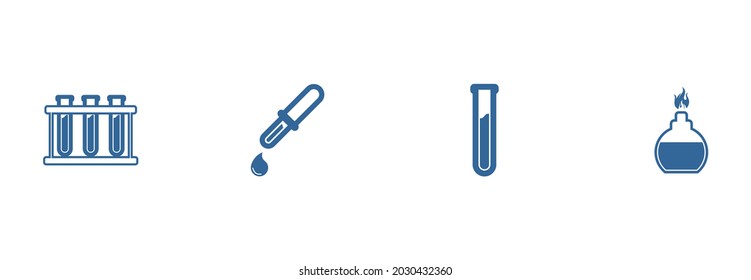 símbolo de señal de vector conjunto de iconos de equipo de laboratorio