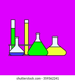 Laboratory equipment icon. Vector Illustration.