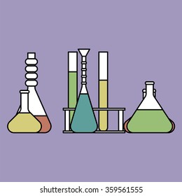 Laboratory equipment icon. Vector Illustration.