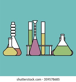 Laboratory equipment icon. Vector Illustration.