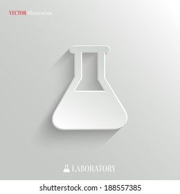 Laboratory equipment icon - vector web illustration, easy paste to any background