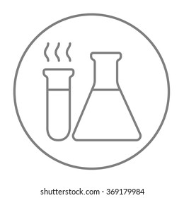 Laboratory equipment line icon.