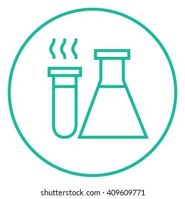 Laboratory equipment line icon.