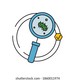 laboratory equipment science experimentation line icon. element of bacterium virus illustration icons. signs symbols can be used for web logo mobile app UI UX