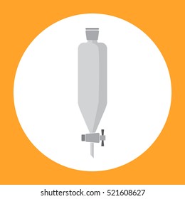 Laboratory equipment, separatory funnel, separator, glass tube use in laboratory room to research or fermentation or extraction pharmaceutical drug ingredient.