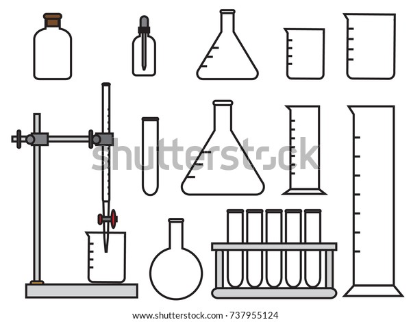 Laboratory Equipment Setconical Flaskround ...