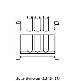 Laboratory equipment test tube drawing. Vector illustration